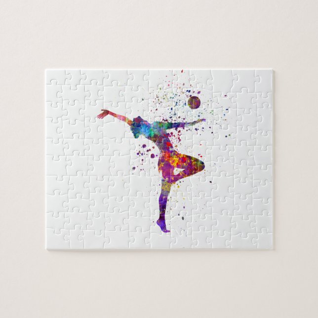 Quebra-cabeça Ginástica rítmica em aquarela (Horizontal)