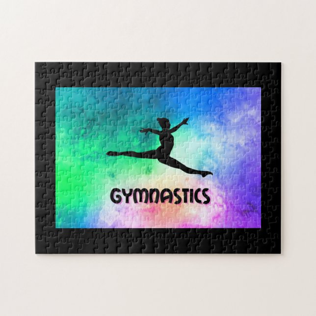 Quebra-cabeça Ginástica Salto de Mudança Aquarela (Horizontal)