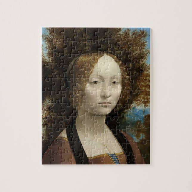 Quebra-cabeça Ginevra de' Benci por Leonardo Da Vinci (Vertical)