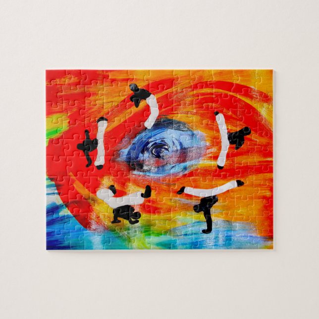 Quebra-cabeça ginga do machado de Brasil das artes marciais do (Horizontal)