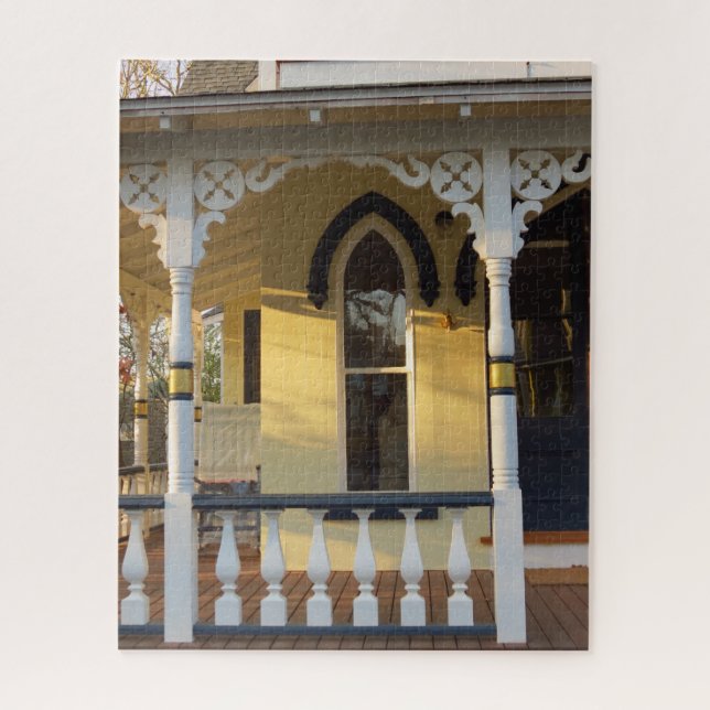 Quebra-cabeça Gingerbird Porch Glow - Vineyard de Martha (Vertical)