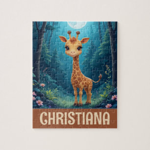 Quebra-cabeça Girafa Caprichosa Fofa Personalizada