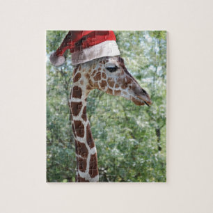 Quebra-cabeça Girafa de Natal
