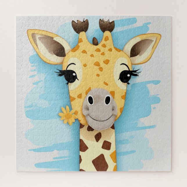 Quebra-cabeça girafa fofa (Vertical)