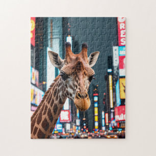 Quebra-cabeça Girafa na Times Square