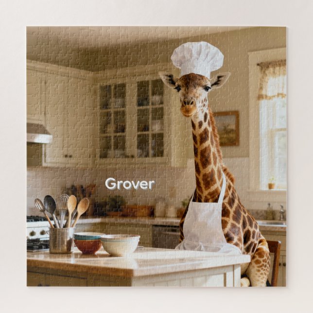Quebra-cabeça Girafa Personalizada Perfeita (Vertical)