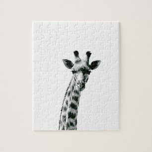 Quebra-cabeça Girafa preto e branco