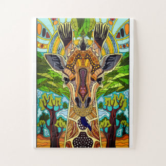 Quebra-cabeça Girafa tribal africana