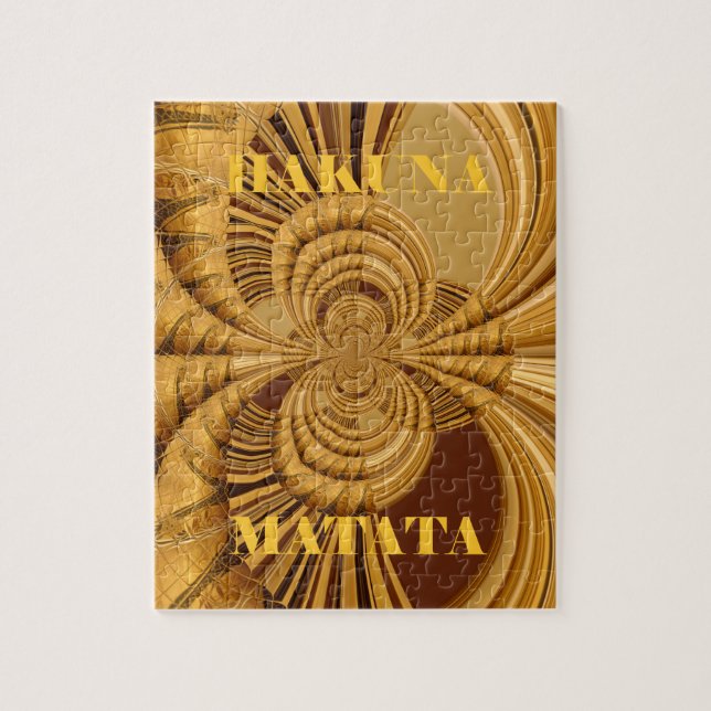 Quebra-cabeça Giraffe Safari Hakuna Matata tecida arte de souven (Vertical)