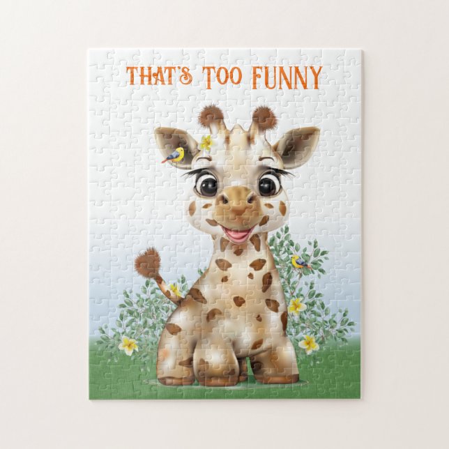 Quebra-cabeça Giraffe Safari Whimsical (Vertical)