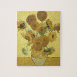 Quebra-cabeça Girassóis de Vincent van Gogh |, 1888<br><div class="desc">Número de coleção da imagem:  BAL970 girassóis,  1888 (óleo em canvas). Gogh,  óleos da camionete de Vincent 1853-90) (em canvas. National Gallery,  Londres,  Reino Unido.  1888</div>