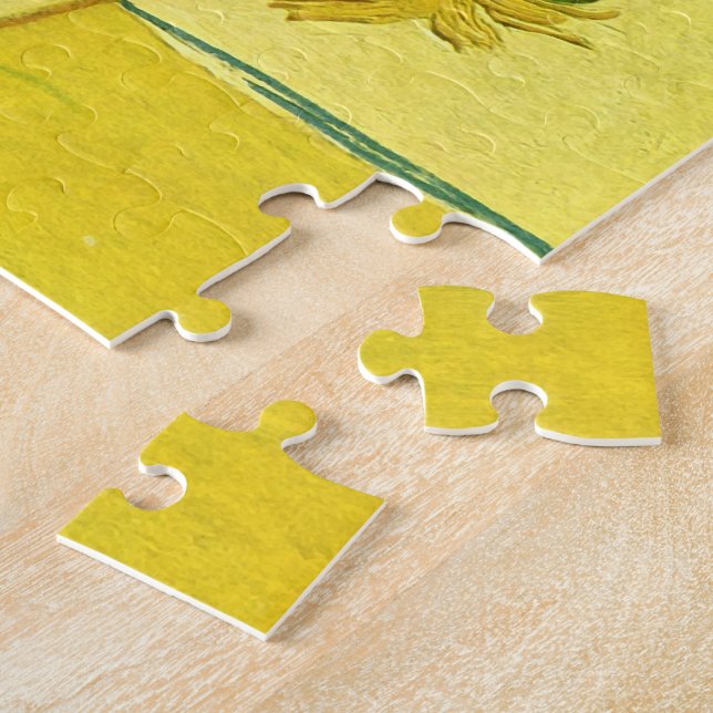 Quebra-cabeça Girassóis em Vase Van Gogh Fine Art (Lateral)