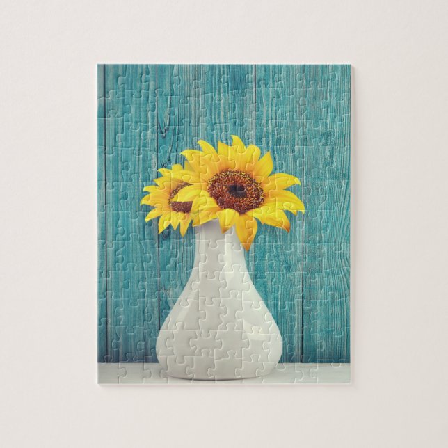 Quebra-cabeça Girassóis num vaso (Vertical)