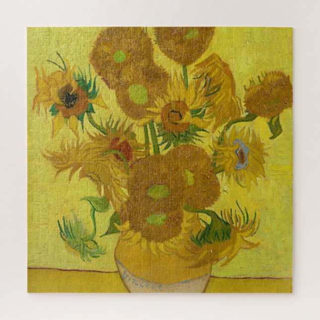 Quebra-cabeça Girassóis por pintura de Van Gogh (Vertical)