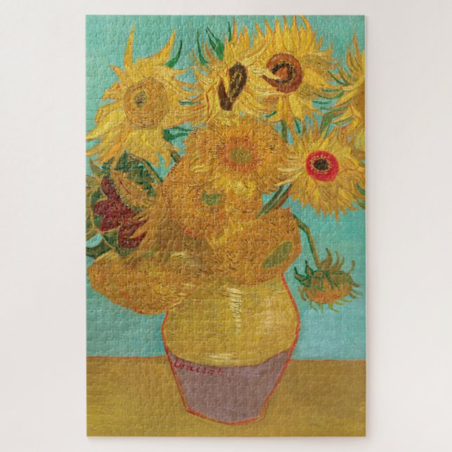 Quebra-cabeça Girassóis por Vincent Van Gogh (Vertical)