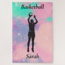 Girls Basquete Com Garotas De Fundo De Aquarela