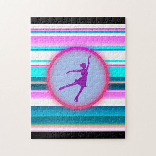 Quebra-cabeça Girls Figure Skating Stripes (Vertical)