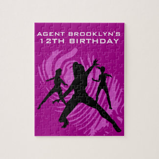 Quebra-cabeça Girls Spy Party Purple Fingerprint