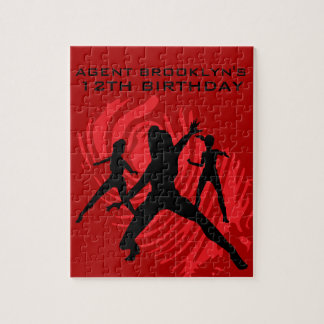 Quebra-cabeça Girls Spy Party Red Fingerprint