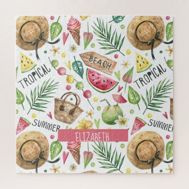 Quebra-cabeça Girly Colorful Beach Relax (Vertical)