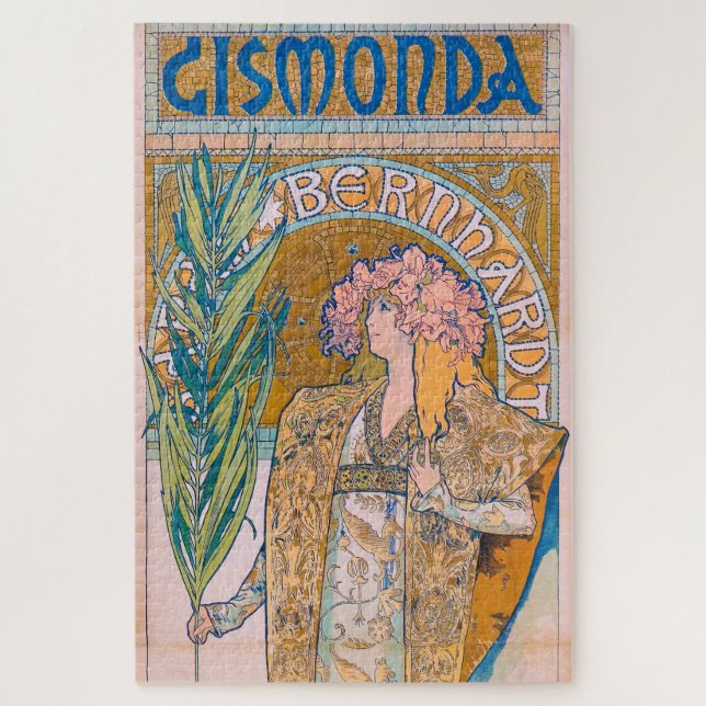 Quebra-cabeça Gismonda, Sarah Bernhardt, Mucha (Vertical)