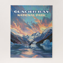 Quebra-cabeça Glacier Bay National Park Alaska Whale Vintage