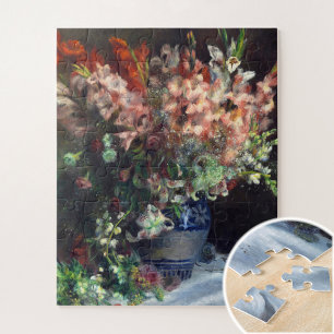 Quebra-cabeça Gladioli em um vaso por Auguste Renoir Art