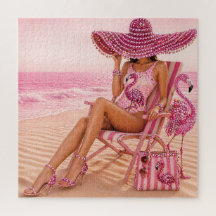 Glam Chic Classy Senhora Flamingo Rosa Tropical Pr