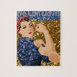 Quebra-cabeça glitter rosie, o rivete