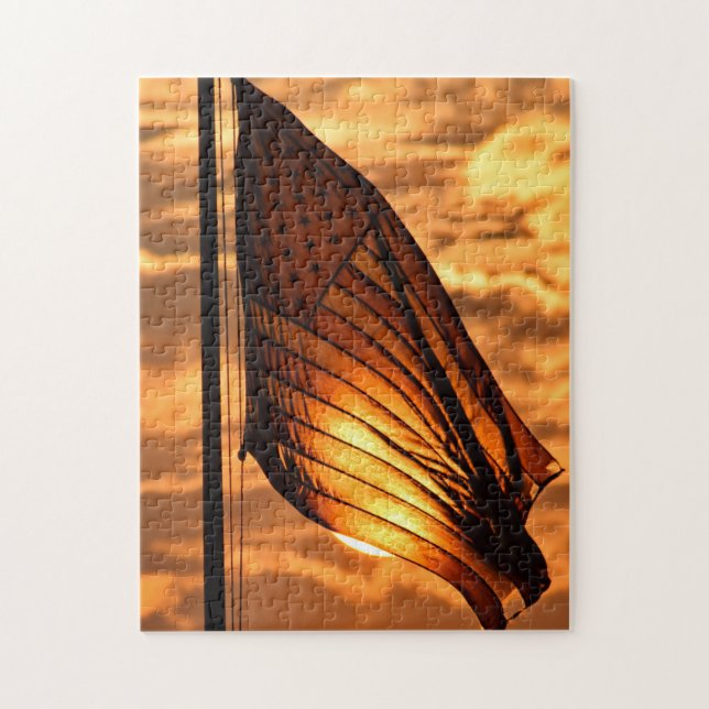 Quebra-cabeça Glória antiga no Sunset - 11x14 - 252 pcs. Quebra- (Vertical)