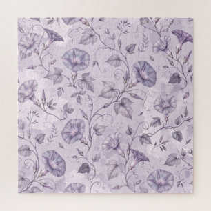 Quebra-cabeça Glórias da Manhã Lavanda Empoeiradas Elegantes Flo