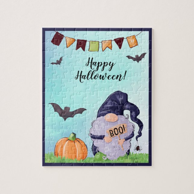 Quebra-cabeça Gnome Happy Halloween (Vertical)