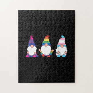Quebra-cabeça Gnome LGBTQ Ally Transsexual Bissexual