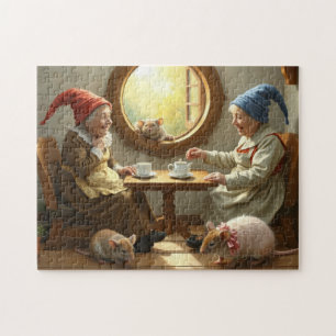 Quebra-cabeça Gnome Tea Party