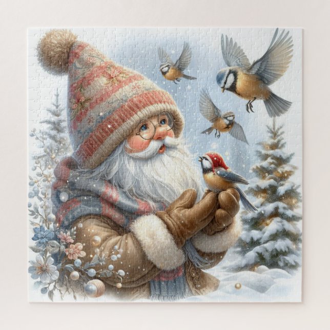 Quebra-cabeça Gnomo Natal de Férias Adoráveis (Vertical)