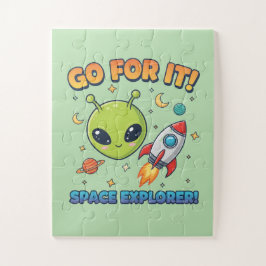 Quebra-cabeça Go For It! Space Explorer - Cute Alien