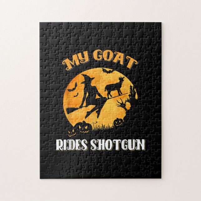 Quebra-cabeça Goat Shotgun Scary Halloween (Vertical)