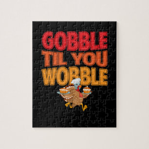 Quebra-cabeça Gobble Til You Wobble Turkey Dia de Ação de Graças