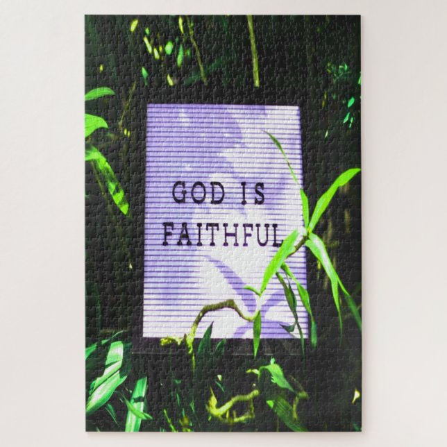 Quebra-cabeça God is Faithful Christian Inspirational (Vertical)