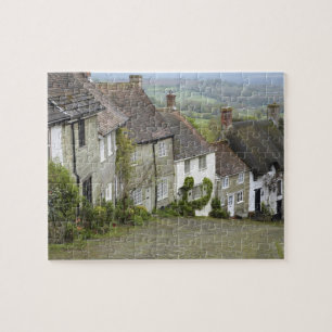Quebra-cabeça Gold Hill, Shaftesbury, Dorset, Inglaterra, Unido