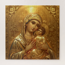 Quebra-cabeça Gold Icon Virgin Mary Madonna Puzzle