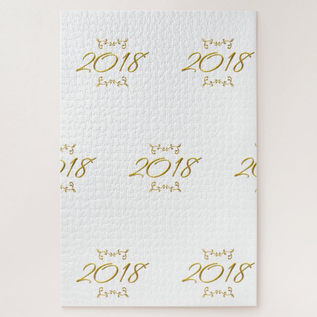 Quebra-cabeça Golden 3-D Look 2018  1014 Piece Puzzle Template (Vertical)