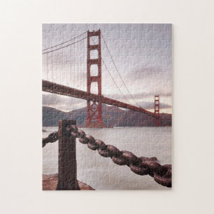 Quebra-cabeça Golden gate bridge contra montanhas