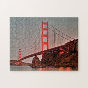 Quebra-cabeça Golden gate bridge em Sun para baixo