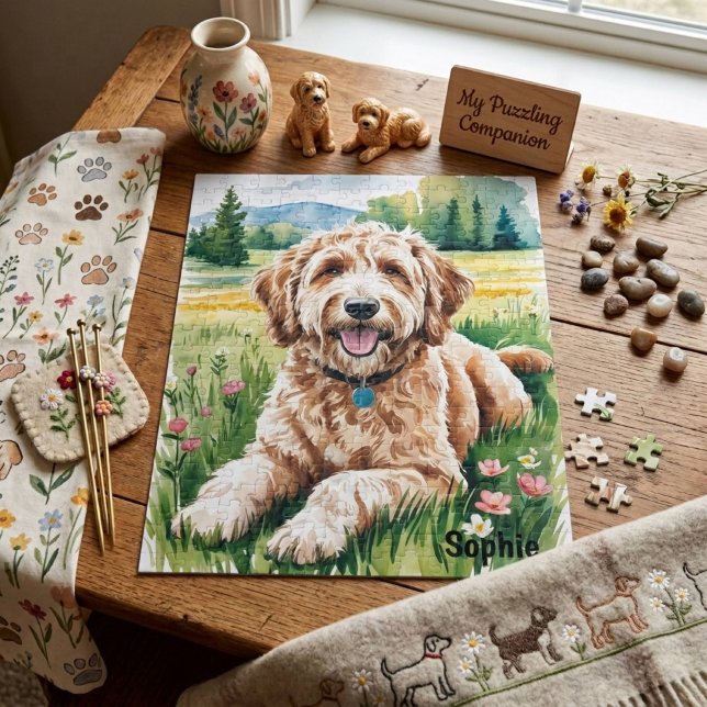 Quebra-cabeça Goldendoodle Personalizado (Criador carregado)