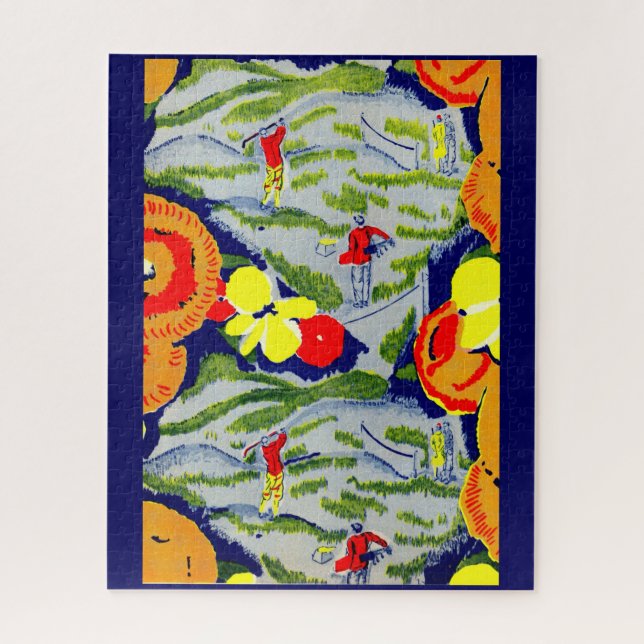 Quebra-cabeça golfe e flores (Vertical)