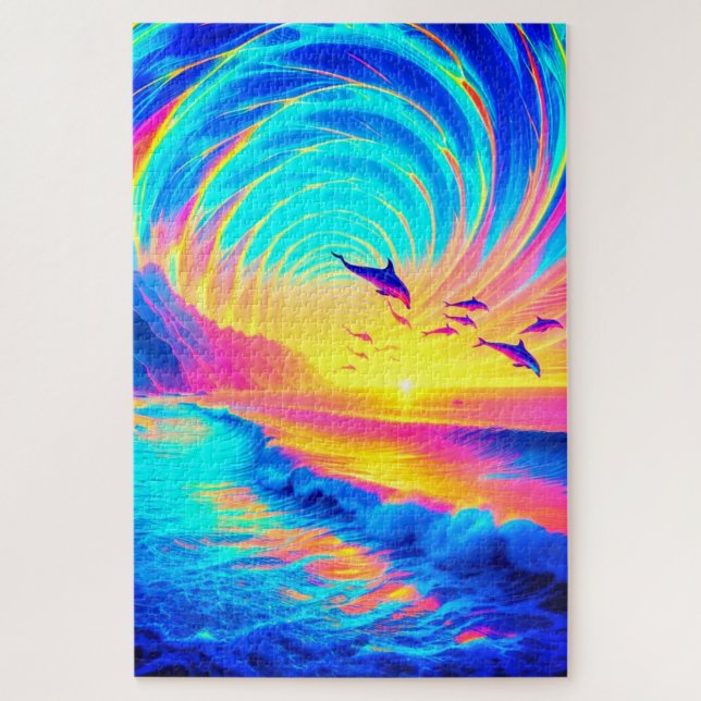 Quebra-cabeça Golfinhos (Vertical)