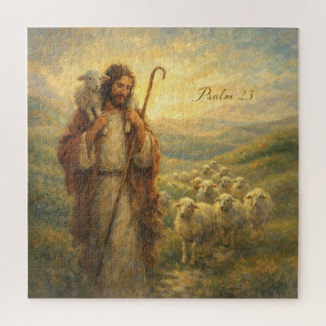 Quebra-cabeça Good Shepherd Jesus Wall Decor (Vertical)
