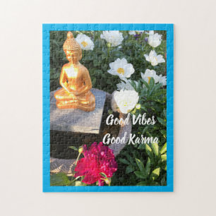 Quebra-cabeça Good Vibes/Karma Buddha, 11" x 14", 252 peças
