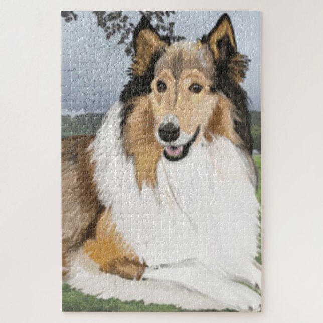 Quebra-cabeça Gorgegeous Long Haired Collie Sheep (Vertical)